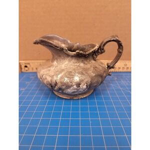 Pairpoint MFG Co Quadruple‎ Plate Creamer #334 Antique Silverplate Pitcher